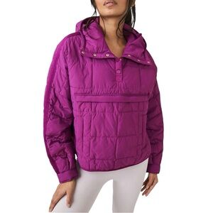 Free People Movement Pippa Puffer Jacket Magenta